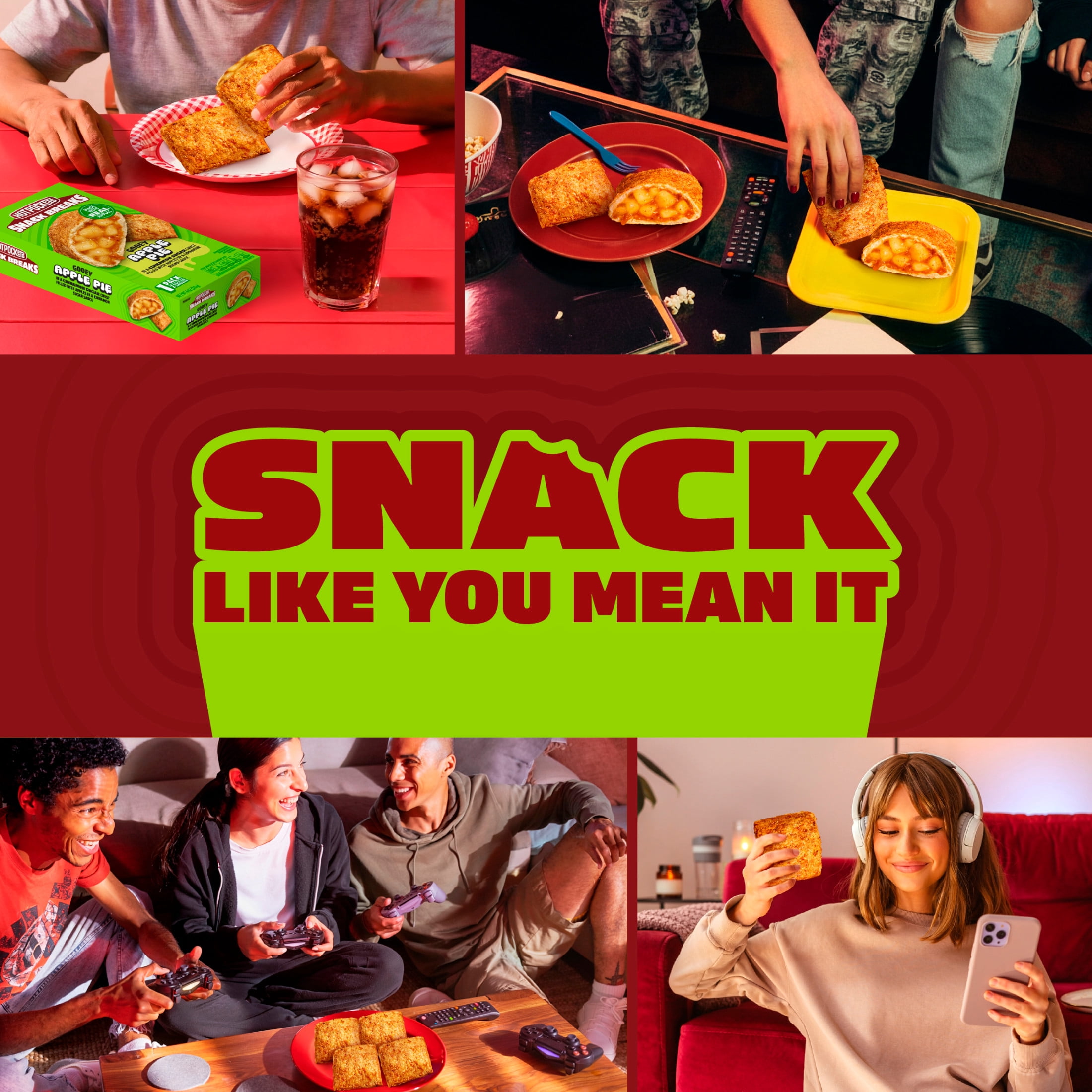 Hot Pockets Snack Breaks Apple Pie, Frozen Treats, 4 Oz, 2 Count