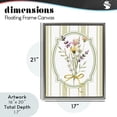 thumbnail image 3 of Wildflowers Bouquet Classic Stripes Gray Framed Floater Canvas Wall Art, design by Adonna Ebrahimi, 3 of 10