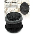thumbnail image 5 of Luxtrada 2PCs/Set Womens Mens Winter Hat Warm Thick Beanie Cap + Scarf for Winter Knit Ski Beanies (Black), 5 of 7