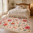 thumbnail image 6 of Bleum Cade 8'x10' Area Rugs for Living Room, Washable Rug Non Slip Low Pile Soft Faux Wool Non Shedding Distressed Vintage Floral Large Area Rugs for Bedroom Dining Room, 6 of 11
