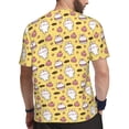 thumbnail image 2 of Wukai Rabbit Hunger Print Men's Short-Sleeved Mesh T-Shirt,Quick-Dry Short Sleeve Workout T-Shirt-Large, 2 of 8