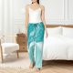 thumbnail image 4 of Fotbe Teal Turquoise 1 Pantalones de Pijama para Mujer, Pantalones de Dormir, Pantalones Pj con Cordón y Bolsillos-Small, 4 of 6