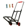thumbnail image 4 of Foldable Hand Cart Adjustable Handle Trolley Foldable Trolley Cart Durable Folds Pipe 28mm PU Wheel, 4 of 8