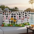 thumbnail image 6 of Outdoor Waterproof Pillow Covers Easter Rabbit Egg Decorative Throw Pillow Protectors,Pillowcase Cushion Cases for Patio Sofa Garden Couch,20x12in,Pack of 2, 6 of 14