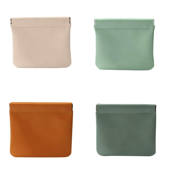 Erebloom Leather Pouch, Erebloom Pouchic, Erebloom Leather Pouch, Mini Portable Cosmetic Bags for Women, Coin Purse Lipstick Cosmetic Accessories Organizer, Small Travel Kit Storage Pouch(4PCS-B)