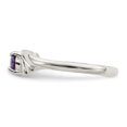 thumbnail image 4 of Sterling Silver Purple Oval CZ Ring, 4 of 6