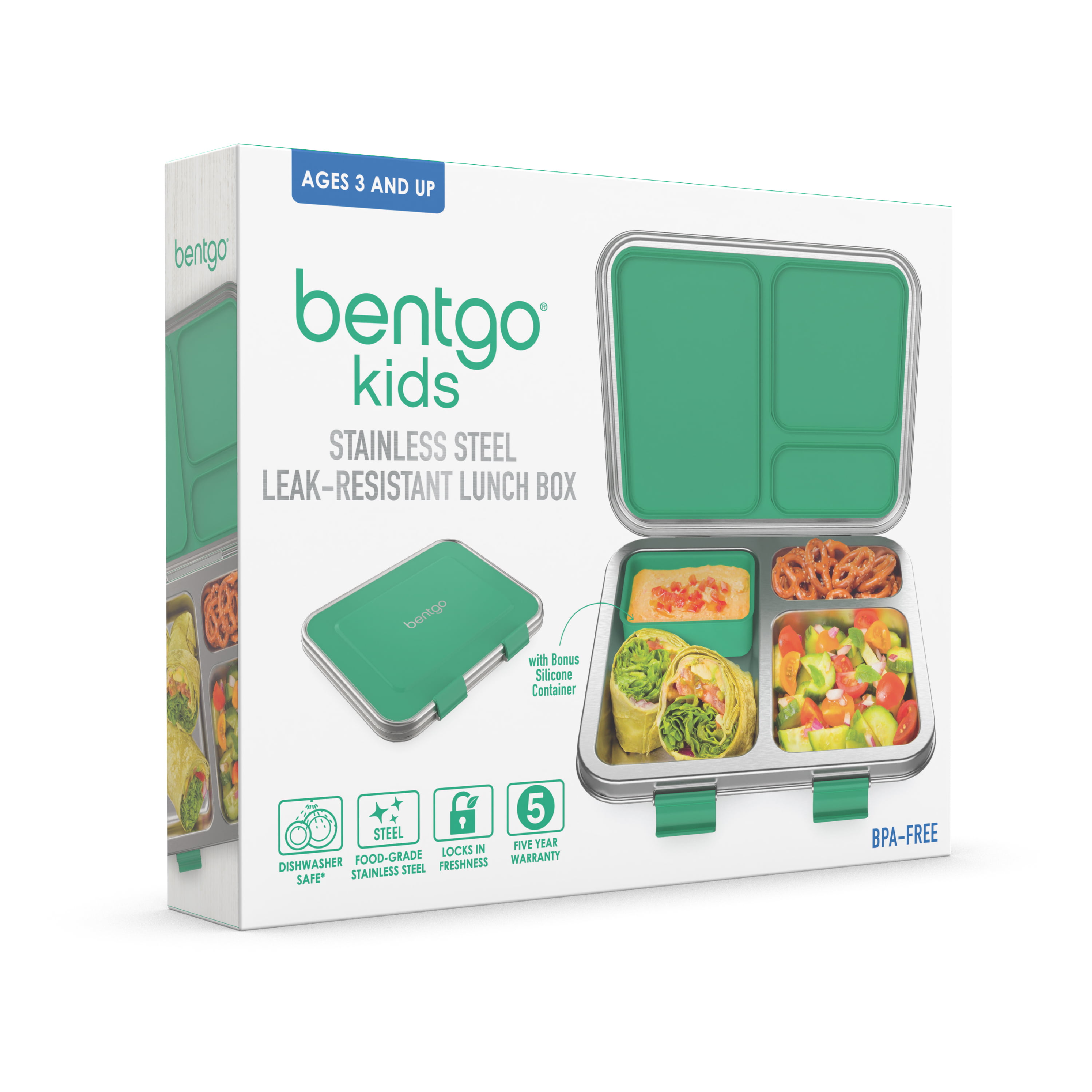 Bentgo® MicroSteel® Leak-Proof Lunch Box – Microwave-Safe, Oven-Safe, Bento-Style  Container with Removable Divider, Airtight Lid, Sustainable Design, Odor &  Stain Resistant (Carbon Black)(Carbon Black) - Bentgo