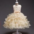 thumbnail image 2 of Dresses for Girls Dance Kids Birthday Long Elegant Sleeveless Mesh Princess Dress Flower Wedding Kids Sun Dress, 2 of 5