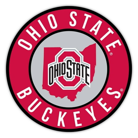 Ohio State Buckeyes 12" State Circle Sign