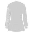 thumbnail image 4 of Laqbezok Elegant Wrap V Neck Sequin Velvet Long Sleeve Blouse, Women's Asymmetric Hem Sparkly Party Top, Shimmering Evening Gala Outfit, 4 of 6