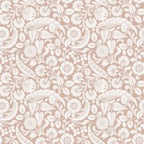Design Department Cordelia Pink Baroque Blooms Wallpaper, 20.9-in by 33-ft