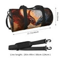 thumbnail image 2 of Lafuoo Lava Dragon Pattern Round Duffel Bag with Adjustable and Detachable Shoulder Strap Sports Gym Bag for Travel, Business, Sports-One Size, 2 of 6