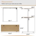 thumbnail image 7 of Walsunny Home Office Electric Standing Desk Height Adjustable Desk 63 x 23.6 inches Splice Board White Frame/Walnut Top, 7 of 7