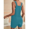 thumbnail image 6 of Women'S Summer Fashionable Short Jumpsuits, Casual Sleeveless Jumpsuits with Pockets Lake Blue 4XL, 6 of 7