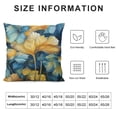 thumbnail image 5 of Creowell Decorative Throw Pillow Covers Ginkgo Leaf in The Style of Gold And Cyan Satin Throw Pillow Covers Teal And Gold Ginkgo Leaf Decorative Bed Pillows Pillow Case Farmhouse Rustic Cushion Case, 5 of 5