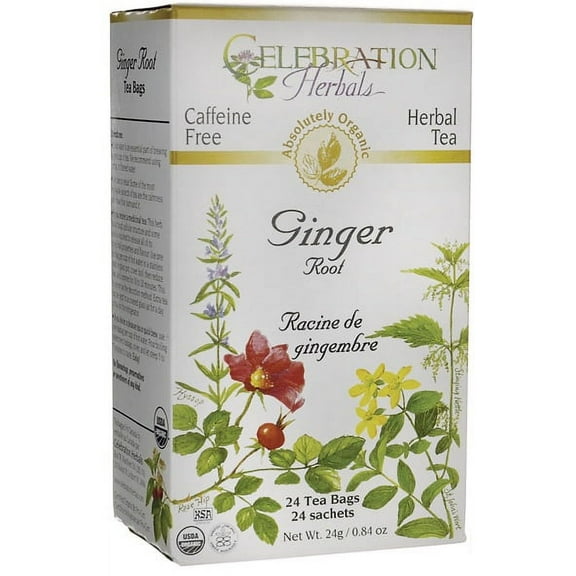 Celebration Herbals Ginger Root Tea Organic, 24 Ct