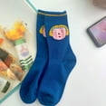 thumbnail image 2 of Bibifish Womens Socks Funky Graphic Mid Socks For Ladies Casual Funny Abstract Cartoon Socks Soft Comfy Cotton Girls Crew Socks, 2 of 3