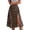 A-Brown370, variant on XIAOCHA High-Waisted Floral Slit Skirt for women Casual Everyday Flared A-Line Midi Skirt
