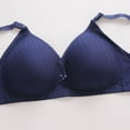 thumbnail image 5 of Wireless Everyday Bra Women Full-Coverage Bra Feature V-Neck Sport Bra Style W-868 Blue-b XL, 5 of 5