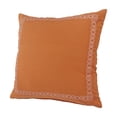 thumbnail image 3 of Laddha Home Designs Handwoven Embroidered Border Cotton Throw Pillow - 20" - Orange - Set of 2, 3 of 9