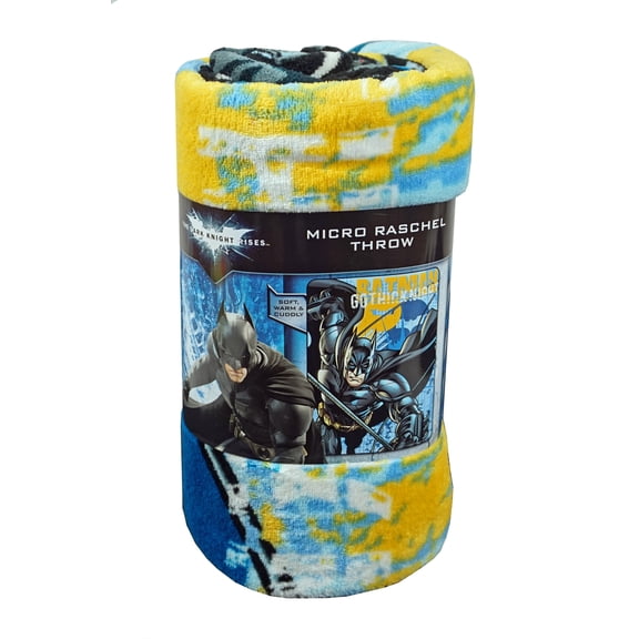 Batman Dark Knight Rises Call the Bat Micro Raschel Plush Throw Blanket