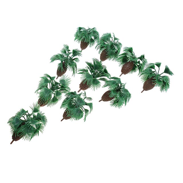 Accesorio de Paisaje de Vegetación en Miniatura Zulema 10 Piezas Verde 1/100