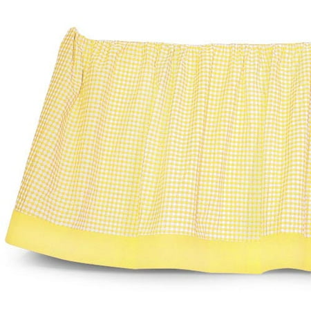 Seed Sprout Basics Gingham Dust Ruffle, Yellow