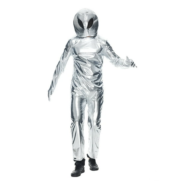 Disfraces de Halloween Disfraz de Rendimiento de Fiesta Espacial Extraterrestre Disfraz de Rendimiento de Astronauta OVNI Divertido, L
