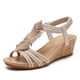 thumbnail image 1 of Sandalias de mujer, sandalias de cuña, sandalias de verano con punta abierta, informales, con tacón, sandalias de playa, zapatos de plataforma de verano, 1 of 5
