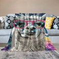 thumbnail image 2 of BCIIG Llama Blanket Gifts Alpaca Galaxy Flannel Fleece Throw Blanket for Women Soft Warm Throw for Bedding Sofa Office Decor  40x50in, 2 of 6