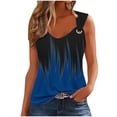 thumbnail image 2 of PNTUTB Summer Women's Fashion Color Blocked Casual Comfortable Round Neck Sleeveless Tops, 2 of 6