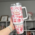 thumbnail image 2 of Teacher Coquette Tumbler, Bows, Apples, 40oz Stainless Steel Quencher, 2 of 3