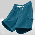 thumbnail image 6 of Frostluinai Men Swim Trunks with Liner Quick Dry Breathable Board Shorts Solid Bathing Shorts Pocket for Summer Beach Cruise Water Park, 6 of 6