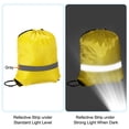 thumbnail image 5 of REGALWOVEN Polyester Drawstring Bag, Reflective Cinch Sack for Gym Sports Yellow, 5 of 7