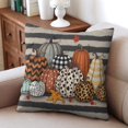 thumbnail image 3 of Happy Halloween Pumpkin Throw Pillow Covers Spider Bat Pillow Cover Sofa Bed Throw Cushion Cover for Living Room Decoration,18x18 Inch (2Pcs), 3 of 6