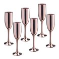 thumbnail image 2 of Vikko Décor Rose Gold Champagne Flutes: 6 Ounce Capacity – Perfect for Parties, Weddings, and Everyday – Thick and Durable – Dishwasher Safe – Set of 12 Sparkling Wine Glasses, 2 of 6