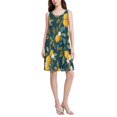 thumbnail image 2 of FORMRS Summer Dress for Women Loose U Neck Sleeveless Midi Beach Sundresses with Pockets, Blue Lemons, 2 of 8