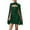A-Dark Green7, variant on Yuanlong Womens Glitter Cape Dresses Semi Turtleneck Hollow-Out 1/4 Sleeve Dress For Valentine Glam Dates Fashionable Gown