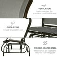 thumbnail image 5 of Barara King Patio Glider Chair, Outside Rocking Glider Swing Chair,2-Person Outdoor Glider Bench，Patio Glider Loveseat Chair,2 Seats Porch Rocking Glider, Mixed Grey, 5 of 11