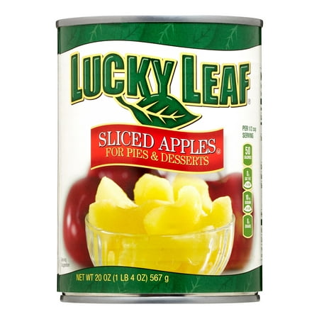 (2 Pack) Lucky Leaf Sliced Apples for Pies and Desserts 20oz (Best Apples For Sauce)
