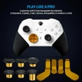 thumbnail image 5 of 17-in-1 Metal Replacement Parts Kit for Xbox Elite Series 2 Controller, Thumbsticks, Paddles, D-Pads, Tools & Case, Fits Core - Gold, 5 of 8