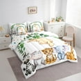 thumbnail image 3 of Feelyou Dog Pug Animal Twin Bedding Sets 7-Piece, Cartoon Cheetah Elephant Zebra Lover Bedding Comforter Set, Teens Kids Boys Girls Reversible Sheet Sets, Lightweight Room Decor, 3 of 8