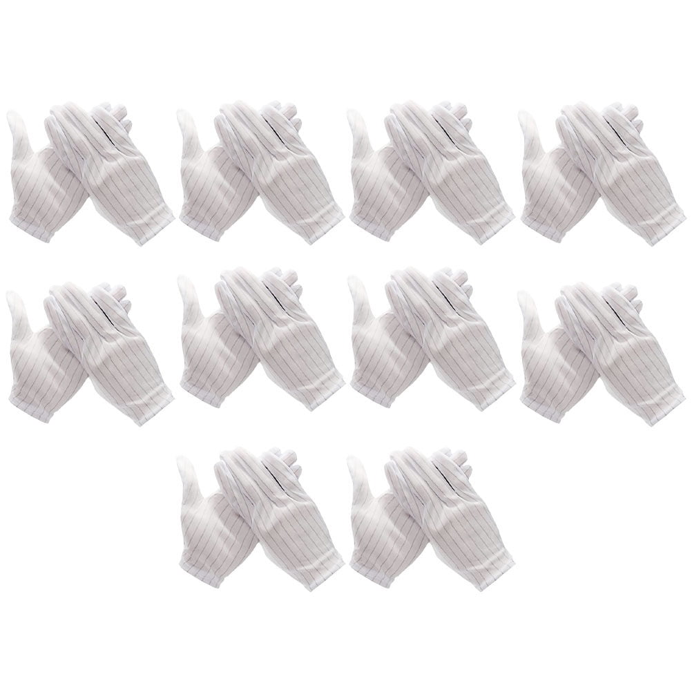 UPOUART Anti Static Gloves 10/Pair Large Work Gloves For Electronics Repair Installation Protection