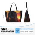 thumbnail image 4 of Easygdp Sunset Western Cowgirl Bolsa de Viaje de Playa de Gran Capacidad, Bolsa Tote Perfecta para la Playa, Escapadas de Fin de Semana y Viajes, 4 of 7