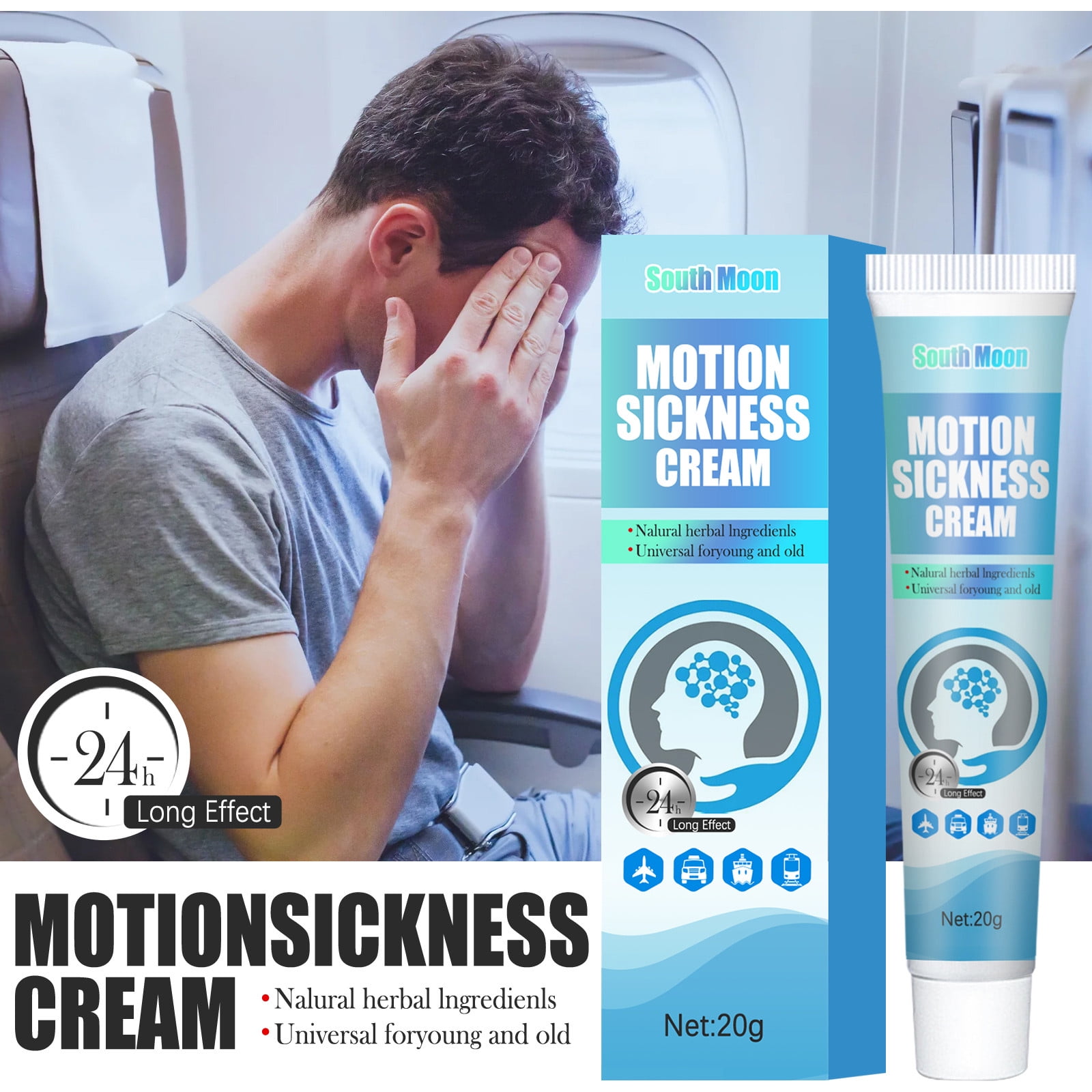 VIAFLY Motion Sickness Ointment Travel Relieve Nausea And Vomiting