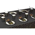 thumbnail image 4 of 4 Pack Black and Gold Plastic Tablecloth for Rectangle Tables 54 x 108 Party Table Cover Birthday Graduation Retirement Decoration, 4 of 4