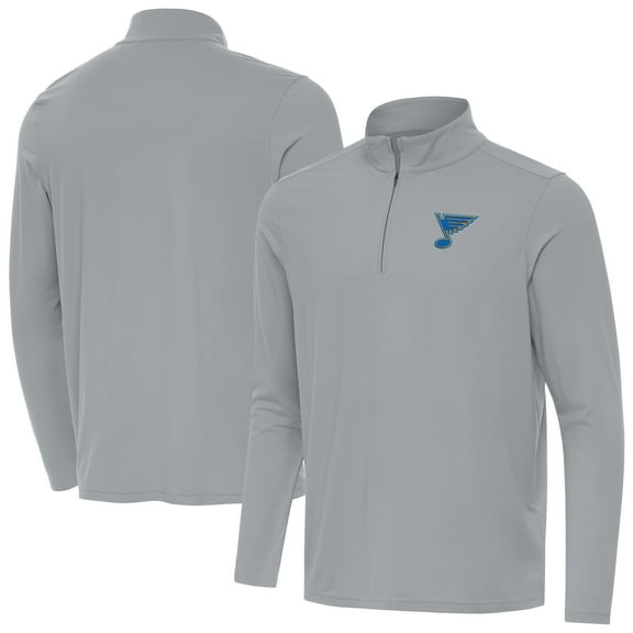 Men's Antigua Gray St. Louis Blues Intent Quarter-Zip Top