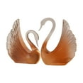 thumbnail image 4 of Swan Statue Crafts Creative Collectible Resin Ornament para Fiest Desk interior Naranja, 4 of 8