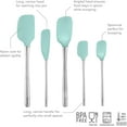 thumbnail image 4 of Tovolo Flex-Core Spatula Stainless Steel Handled Set (Set of 5) - Aqua, 4 of 4