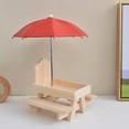 thumbnail image 4 of CBFFDC Squirrel Picnic Table Feeder 1 Set Wooden Squirrel Feeder Creative Shape Stable Structure Smooth Edge Easy to Refill Corn Cob Holder Reusable, 4 of 7